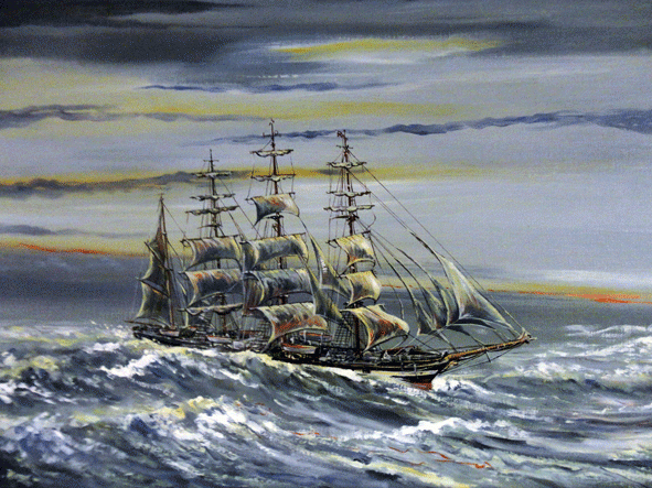 Tall ship viermaster